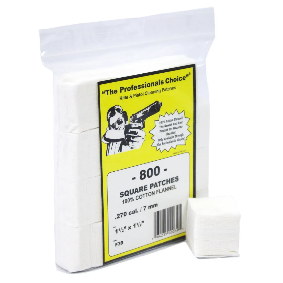 1 1/2" x 1 1/2" Cleaning Patches (.270 cal / 7mm)