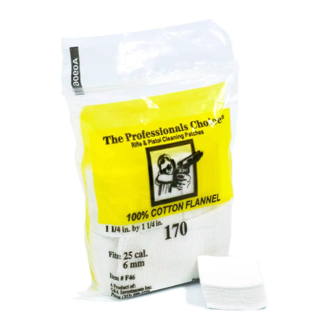 1 1/4" x 1 1/4" Cleaning Patches (25 cal / 6mm)