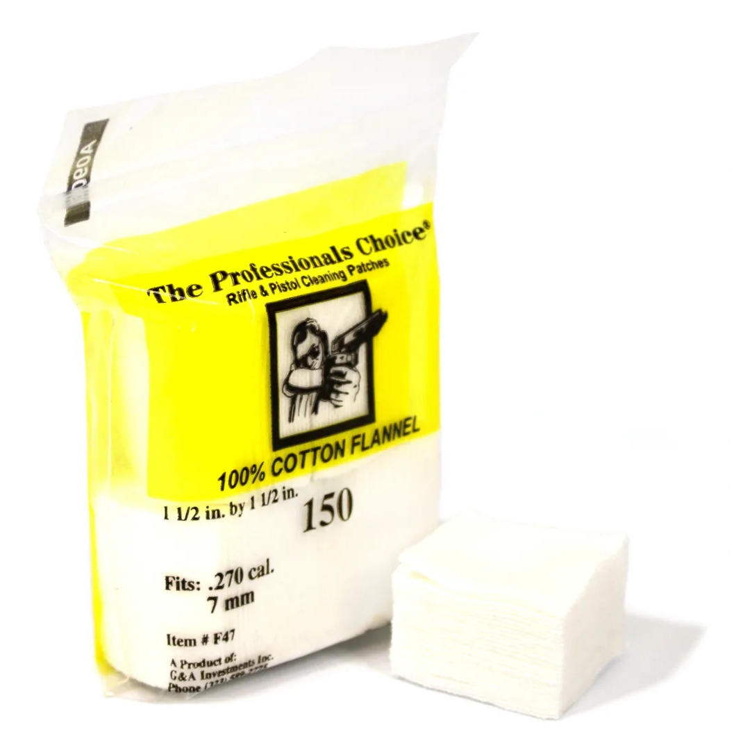 1 1/2" x 1 1/2" Cleaning Patches (.270 cal / 7mm)