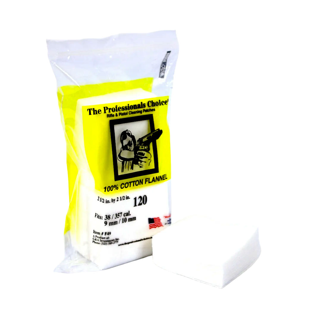 2 1/2" x 2 1/2" Cleaning Patches (.38 / .357 / 9mm / 10mm)