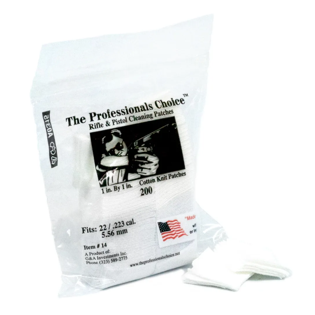 1" x 1" Cleaning Patches (.25 cal / 6mm)