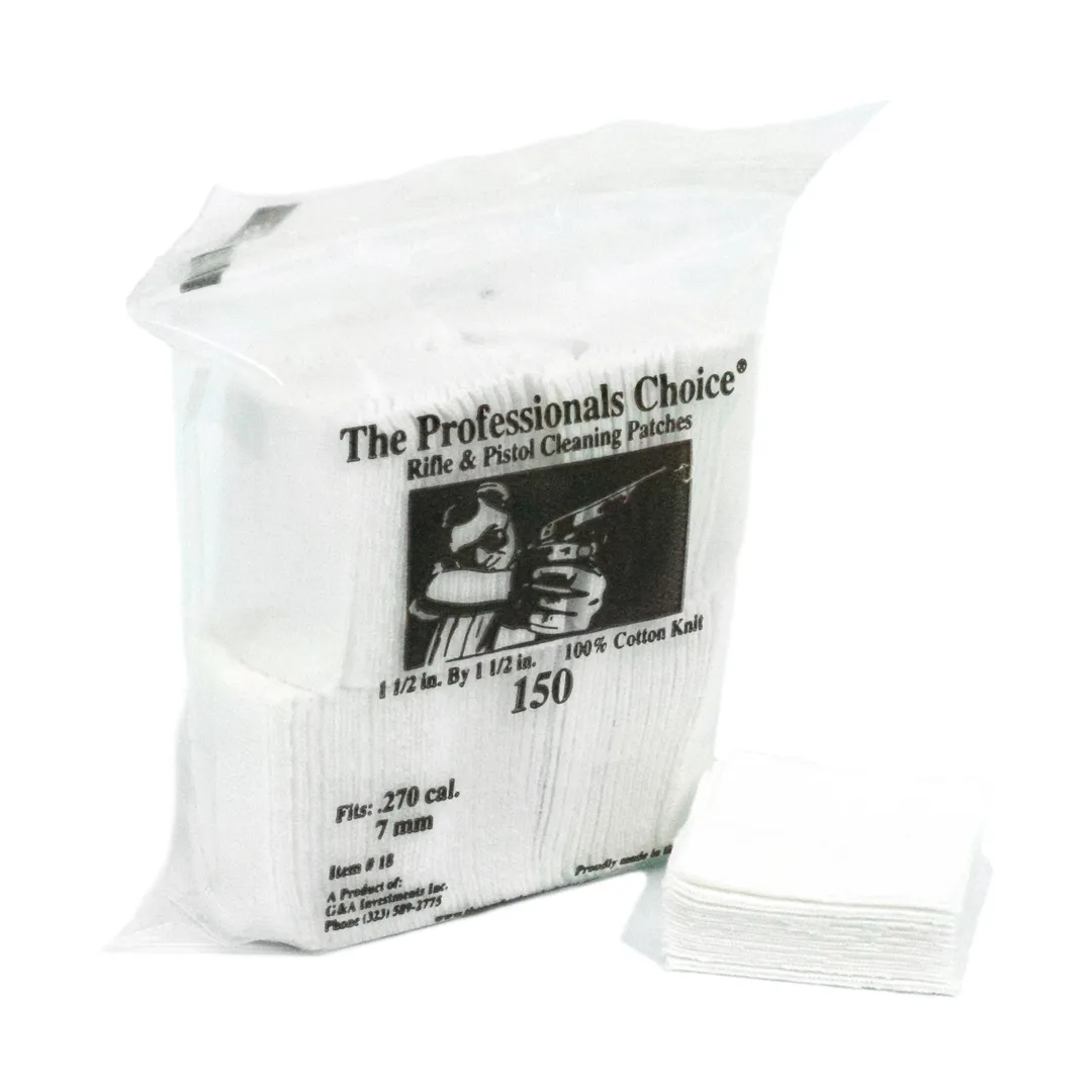 1 1/2" x 1 1/2" Cleaning Patches (.270 cal / 7mm)