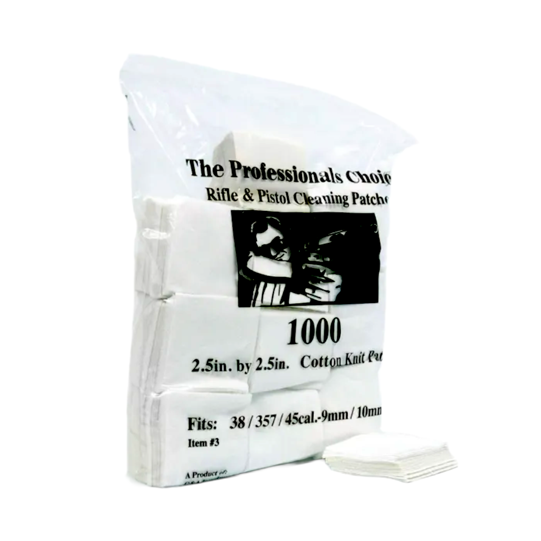 2 1/2" x 2 1/2" Cleaning Patches (.38 / .357 / 9mm / 10mm)