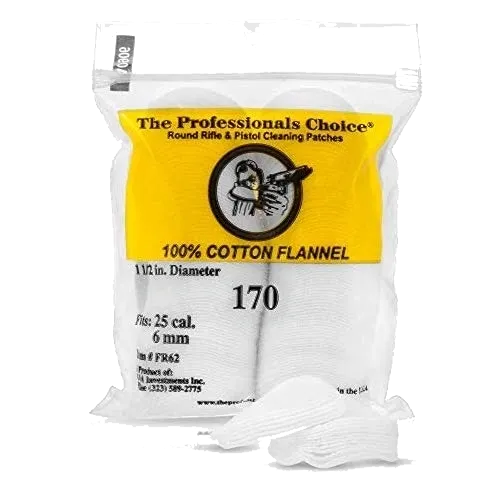 1 1/2" x 1 1/2" Cleaning Patches (.25 cal / 6mm)