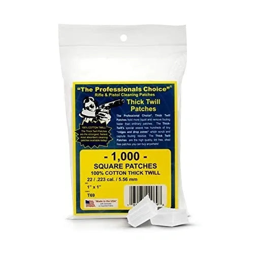 1" x 1" Square Patches 22 /.223 cal. / 5.56mm