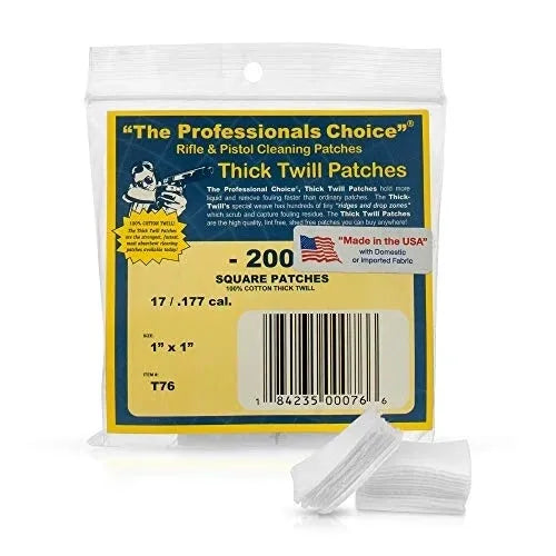 1" x 1" Square Patches 17 /.177 cal.