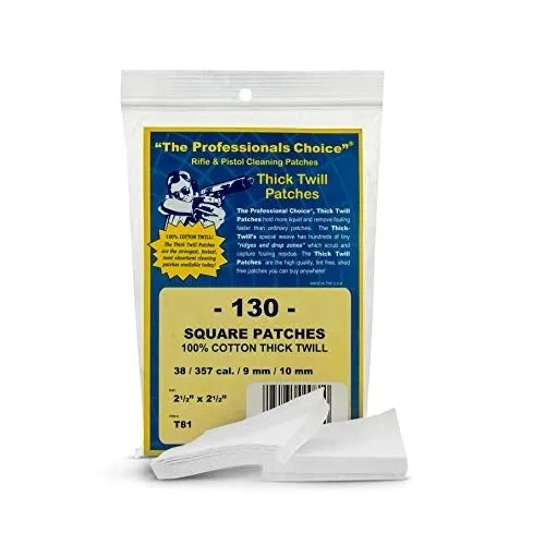 2.5" x 2.5" Square Patches 38 / 357 / 9mm/ 10mm