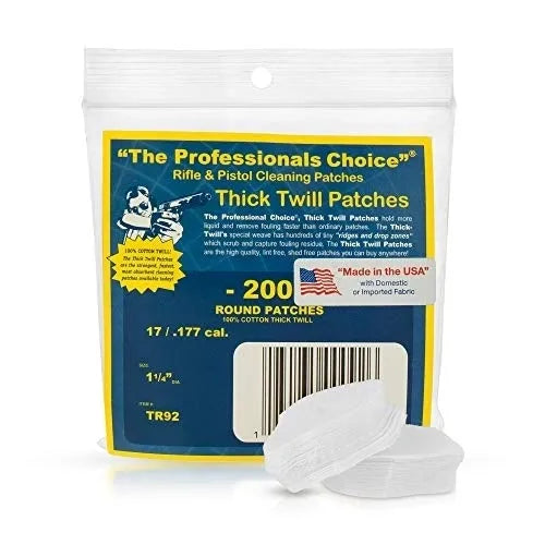 1.25" x 1.25" Round Patches 17 / .177 cal