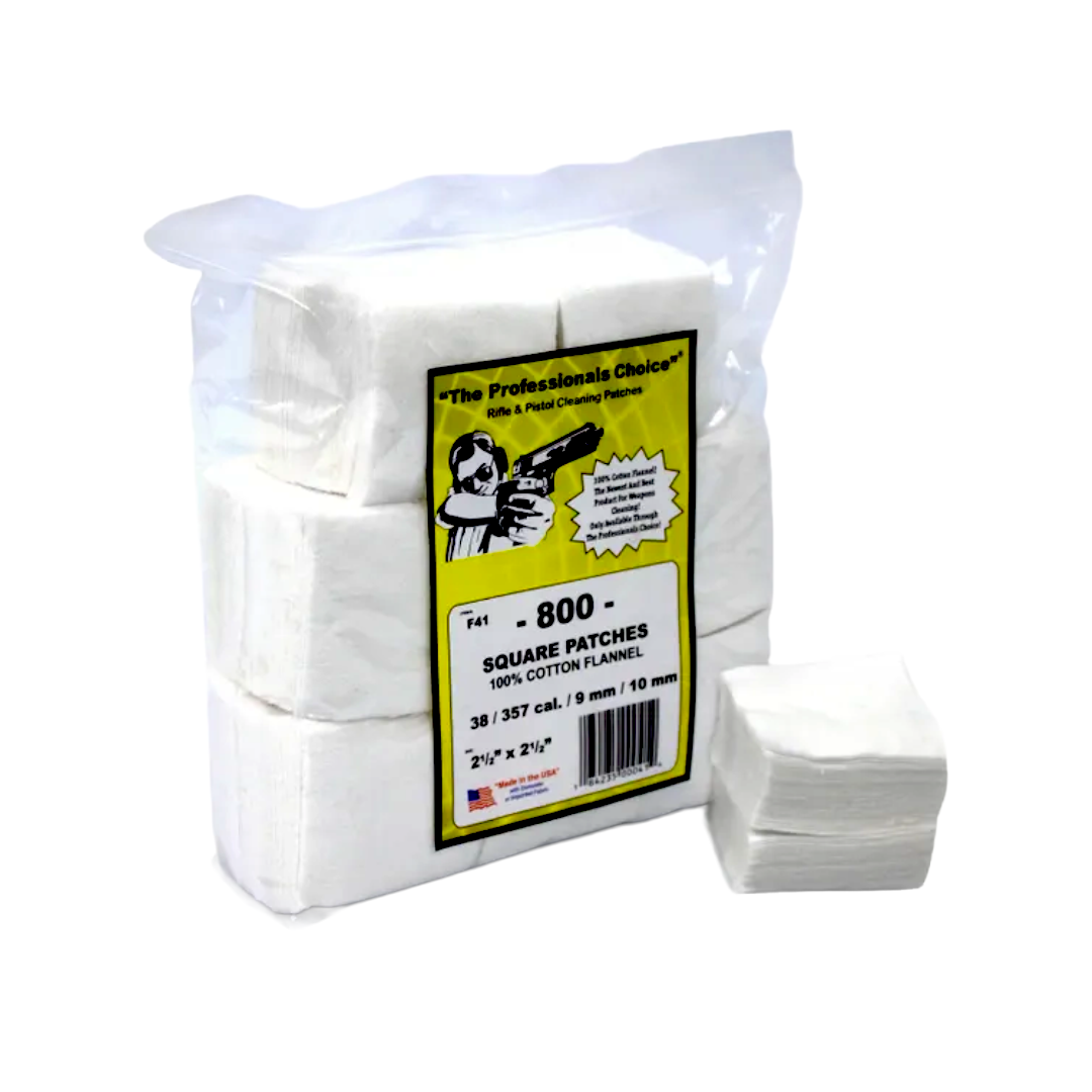 2 1/2" x 2 1/2" Cleaning Patches (.38 / .357 cal / 9mm / 10mm)