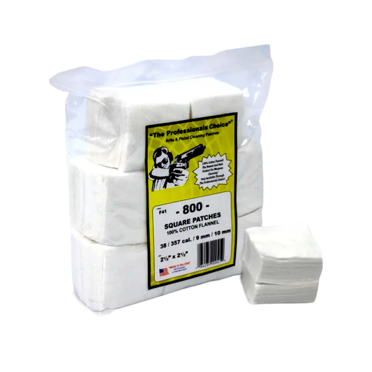 2 1/2" x 2 1/2" Cleaning Patches (.38 / .357 cal / 9mm / 10mm)
