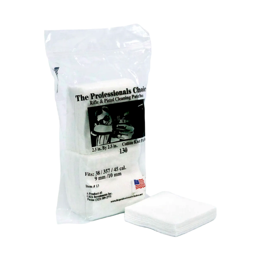 2 1/2" x 2 1/2" Cleaning Patches (.38 / .357 / 9mm / 10mm)