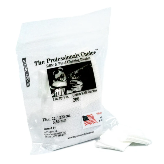 1" x 1" Cleaning Patches (.25 cal / 6mm)