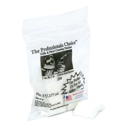 1" x 1" Cleaning Patches (.17 / .177 cal)