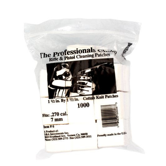 1 1/2" x 1 1/2" Cleaning Patches (.270 cal / 7mm)