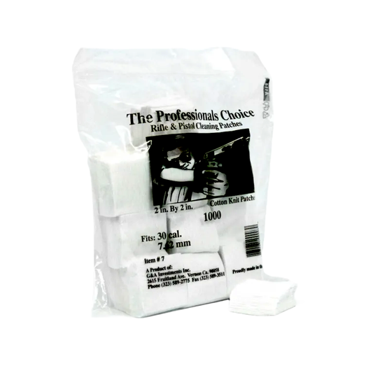 2" x 2" Cleaning Patches (.30 cal / 7.62mm)