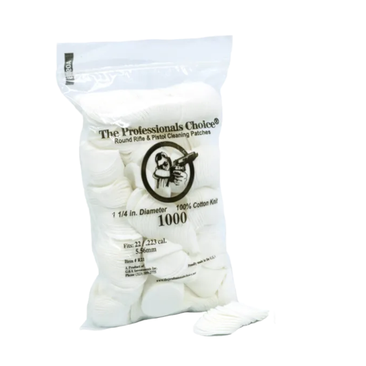 1.25" x 1.25" Cleaning Patches (.22/.223cal/.5.56mm)