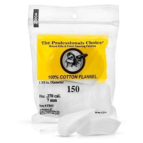 1.75" x 1.75" Cleaning Patches (.270 cal / 7mm)