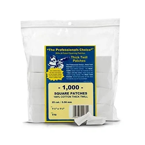 1.25" x 1.25" Square Patches 25 cal. / 6mm